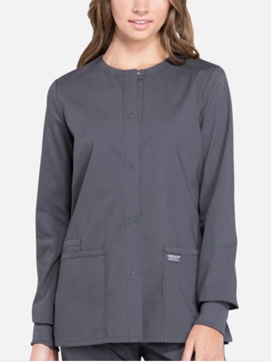 Cherokee Jackets & Blazers - Cherokee WW Professionals Women’s Snap-Front Warm Up Scrub Jacket style WW340